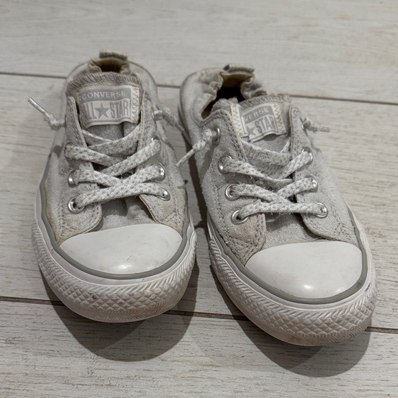 Converse Light Gray slide on Sneakers 9 - Picture 1 of 5